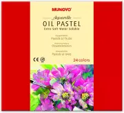 Water-Soluble Oil Pastel Set, 24 Vibrant Colors - Premium Blendable Art Sticks f
