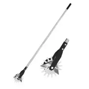 Wheel Rotary Edger, Manual Lawn Edger, Stainless Steel Handle,Adjustable black