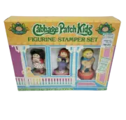 VINTAGE 1984 CABBAGE PATCH KIDS 3 PC FIGURINE STAMPER SET STAMP NEW IN BOX NOS
