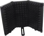 Generic 1 Set Microphone Acoustic Cover Equipment Pop Boom Lapel Screen Mini Sponge Stand Clip Headset Soundproofing Holder Filter Foam Covers Microphones Black Iron