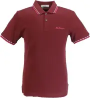Ben Sherman Men's Signature Wine 100% Cotton Polo Shirt