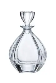 Barski European Glass Crystalline Wine-Whiskey-Liquor Decanter w/ Stopper 32 oz.