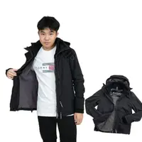 在飛比找momo購物網優惠-【Superdry】背後線條 防風衣 連帽 外套 三拉鍊 男