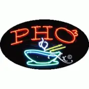 NEW "PHO" 30x17x3 OVAL LOGO REAL NEON BUSINESS SIGN w/CUSTOM OPTIONS 14065