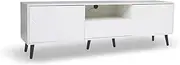 [Foret] High Gloss 180cm TV Cabinet Entertainment Unit Stand White Storage Drawers LED Light