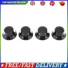 4pcs Transparent Acrylic Electric Guitar Bass Volume Knob Potentiometer Cap #AU