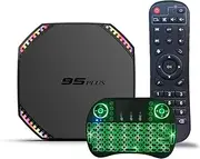Android 11.0 TV Box［8GB+128GB］RK3566 Quad Core Smart TV Box Android Media Player Support USB 3.0/ 3D/ 4K/ 8K/ H.265/2.4G WiFi Set Top TV Box with Mini Keyboard (Backlit),8gb+64gb
