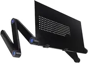 TEHAUX Folding Table Bedroom Foldable Desk Portable Desk Folding Laptop Folding Study Table Foldable Laptop Desk Foldable Laptop Table Laptop Tray Portable Computer Table Black Metal