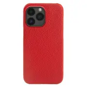 For iPhone 13 Pro 6.1 inch Anti-drop Phone Cover Compatible Genuine Cow Leather Coated PC Case
