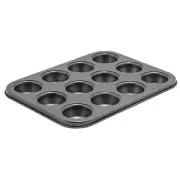 12 Cup Mini Muffin Pan, 3/4oz, Non-stick, Carbon Steel (6 Each)