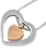 DOTUIARG Gold Heart Urn Remembrance Necklace Ashes Holder Keepsake Memorial Jewelry for Women