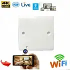 4K HD WIFI IP Micro Camera DVR Blank panel wall socket With Motion Detect Cam
