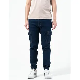 牛仔縮口褲 牛仔褲 Denim Jogger Pants 牛仔工作褲 丹寧側袋褲 束口褲 顯瘦牛仔長褲 多口袋工作長褲 工裝褲 鬆緊褲管慢跑褲 口袋褲 縮腳褲 束腳褲 Jogger Jeans Men's jeans Cargo Pants (337-2096-08)深牛仔、(337-2097-21)黑色 M L XL 2L 3L 4L (腰圍:28~39英吋/71~99公分) 男 [實體店面保障] sun-e