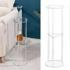 Clear Acrylic Side Table Small Drink Side Table for Bedside Bathroom Sofa
