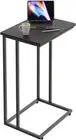 Wide C Side Table,C Couch Laptop Table with Metal Frames, Small Snack End Table