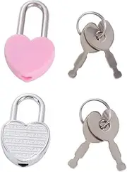 [Kopida] 20Pcs Suitcase Mini Locks with Keys, Small Heart Lock Luggage Padlocks Metal Padlocks Mini Keyed Padlock for Luggage Box Jewelry Box