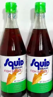 Squid Brand Fish Sauce Gluten Free, No MSG Added 24oz (Pack of 2)~8/14/2026