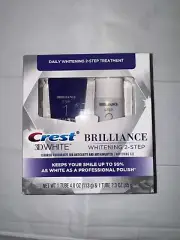 Crest 3D White Brilliance Whitening 2 Step Kit Deep Clean Toothpaste #8781