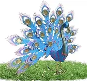 Peacocks Statue | Realistic Yard Decorations Outdoor Statues Outdoor Yard Statues | Outdoor Yard Statues, Metal Outdoor Statues for Garden, Yard Art, Family, Pond