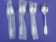 4- INTERPUR Stainless Flatware Fiddle Shape PLACE / SOUP SPOONS 7"