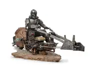 Star Wars: The Mandalorian - Mandalorian on Speederbike Deluxe Statue, 1:10 Scale