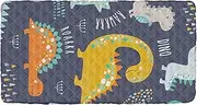 Cute Funny Colorful Dinosaurs Toddler Bed Sheet Portable Washable Cot Sheet for Child Travel Bed for Small Spaces Travel Mattress 50'' x 25'' (Sheet,Bed Not Included)