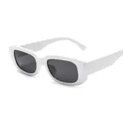 2PCS Vintage Black Square Sunglasses Women Luxury Brand Small Rectangle Sun Glasses Female Gradient Clear Mirror