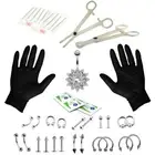 41PCS Professional Body Piercing Tool Kit Ear Nose Navel Nipple Needles Set ❤LT