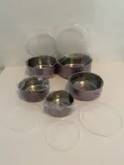 Smart Home 10 Pc Stainless Steel Nesting 5 Bowl Set-Metallic Lavender Color NEW