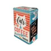 Nostalgic-Art Clip Top Tin Cats & Coffee