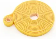 5 Meters Self Adhesive Fastener Tape Polyester PP Straps Hooks Loops Reusable Cable Wire Tie Magic Tape DIY Accessories (Color : Yellow 20mm)