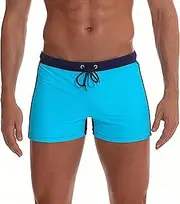 [XDSP] Swimming Trunks Men's Block Swim Shorts Swimming Shorts Training Swimwear Men Boys Box Swimming Trunks Sports Training Adjustable Drawstring