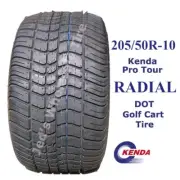 205/50R-10 Club Car Yamaha EZ-GO Golf Cart TIRE Kenda Pro Tour K399 RADIAL 4ply