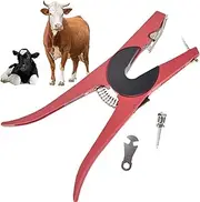 Ear Sign Pliers - Animal Livestock Ear Sign Applicator for Cattle | Animal Instruments Identification Card Installation Ear Sign Clamp for Deer, Sheep, Dogs