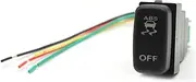 AMGHCGTEEW 1Pc Fit for Mitsubishi Pajero V73 V93 Lancer Outlander ASX L200 RED LED Key Switch Fog Light Daytime Running Light DRL Switch Button(ABS Off)