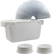 Durable Universal Tumble Dryer Condenser Kits Vent Hose Ventillation Kit Box Part with 6' Hose PVC Flexible Stretch Hose Exhaust Duct Firm