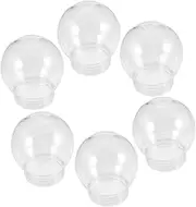 Cabilock 1set Transparent Plastic Water Balloon Fillable Snow Globe Make Your Own Snow Globe Kit DIY Snow Globes Clear Fillable Water Globe Fillable Ornament Ball Small Display Dome The 6pcs