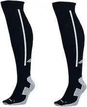 [JUST RIDER] Bamboo Football Socks, Stockings for Men & Women, Knee High Length Superior Grip for Shin Guard, Anti Slip Blister Protection Anti Odour, Free Size
