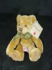RUSS Dunhill Mohair Poseable Jointed Brown Teddy Bear 7" Vintage Stuffed Animal