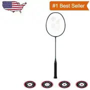 Graphite NanoFlare 800 Badminton Racquet - Deep Green, Pre-Strung with Cover
