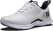[FootJoy] Men's Fj Fuel Golf Shoe, White/White/Black, 12