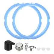 Set of 9 Float Valve Gasket Replacement Parts for Pressure Cooker 5/6QT, Blue