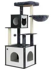 [i.Pet] Pet Tree Tower Scratching Post 144cm in White