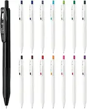 ZEBRA JJS29-15C-AZ Gel Ballpoint Pen, Sarasa R, 0.02 inch (0.4 mm), 14 Colors, Set of 15
