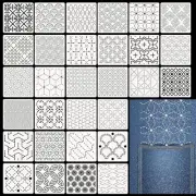 30 Plastic Sashiko Stencils 4.7 X 4.7 Inch Geometric Pattern Templates