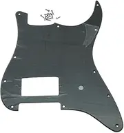 KAISH 11 Hole ST Strat One Humbucker Guitar Pickguard Scratch Plate Fits Fender Delonge Matte Black 1 Ply