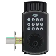 MEC Digital Motorised Smart Lock 50 User Codes Auto-Lock Backlit Keypad Matte Black