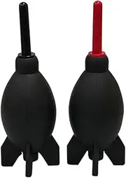 LOORGVEL 2Pcs Air Blower Dust Cleaner for Camera Laptop Strong for Thorough Cleaning Unique Rocket Shape Design Prevents Rolling Off for Dust Removal from Sensors
