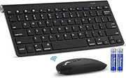 Bluetooth Keyboard and Mouse, Silent Scissor Switch Key Wireless Computer Keyboard and Rechargeable Mouse, Ultra Slim Design for PC, Laptop, Mac, MacBook, Windows