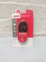 RCA AH208R Audio/3.5mm Mini MP3 Cable - 6ft - Black BRAND NEW.